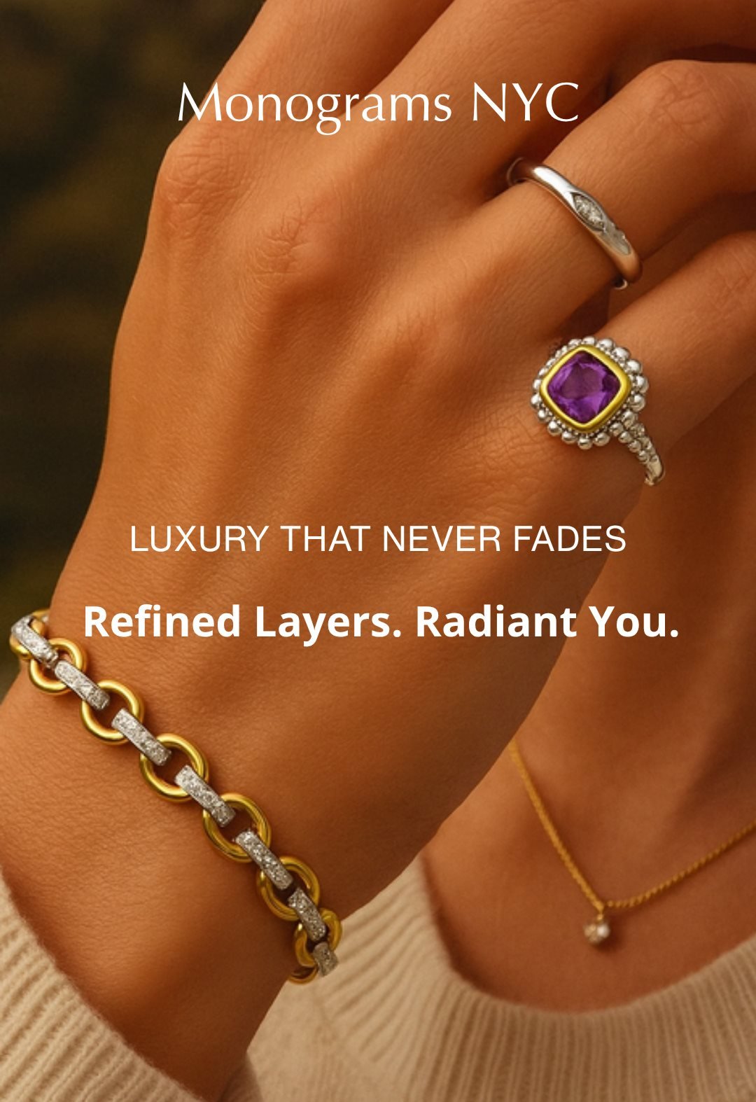 Monograms NYC luxury ad creative