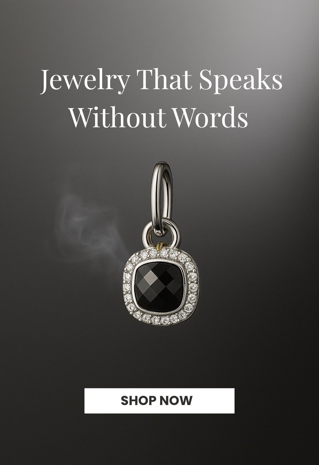Monograms NYC ad — jewelry that speaks without words