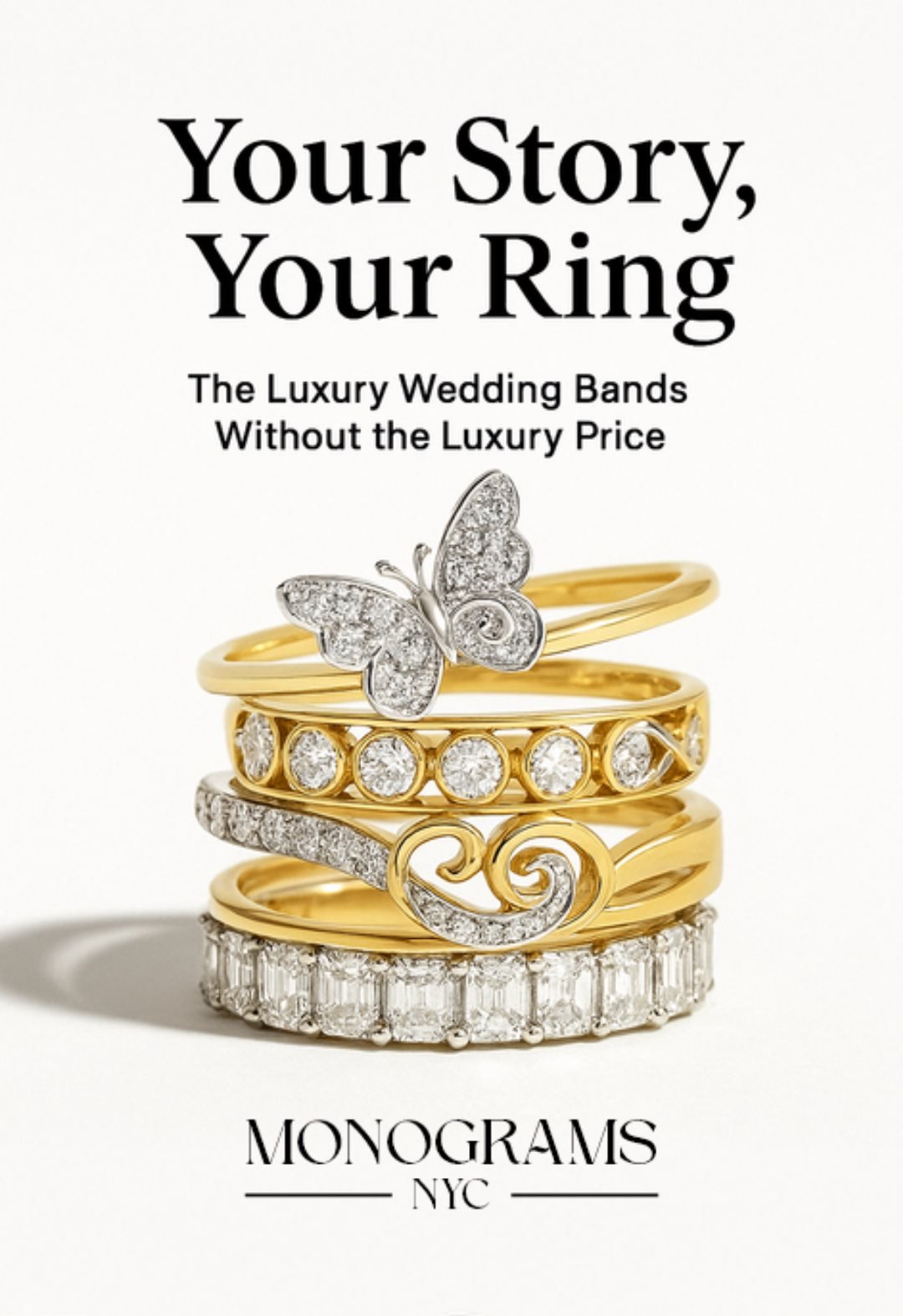 Monograms NYC ad — Your Story, Your Ring