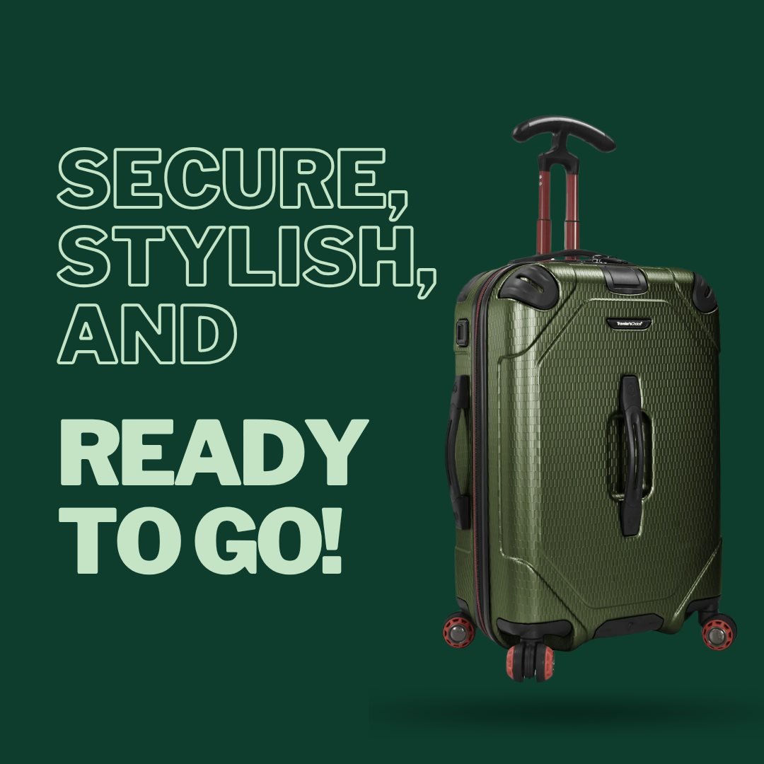 Traveler's Choice ad — secure, stylish and ready to go