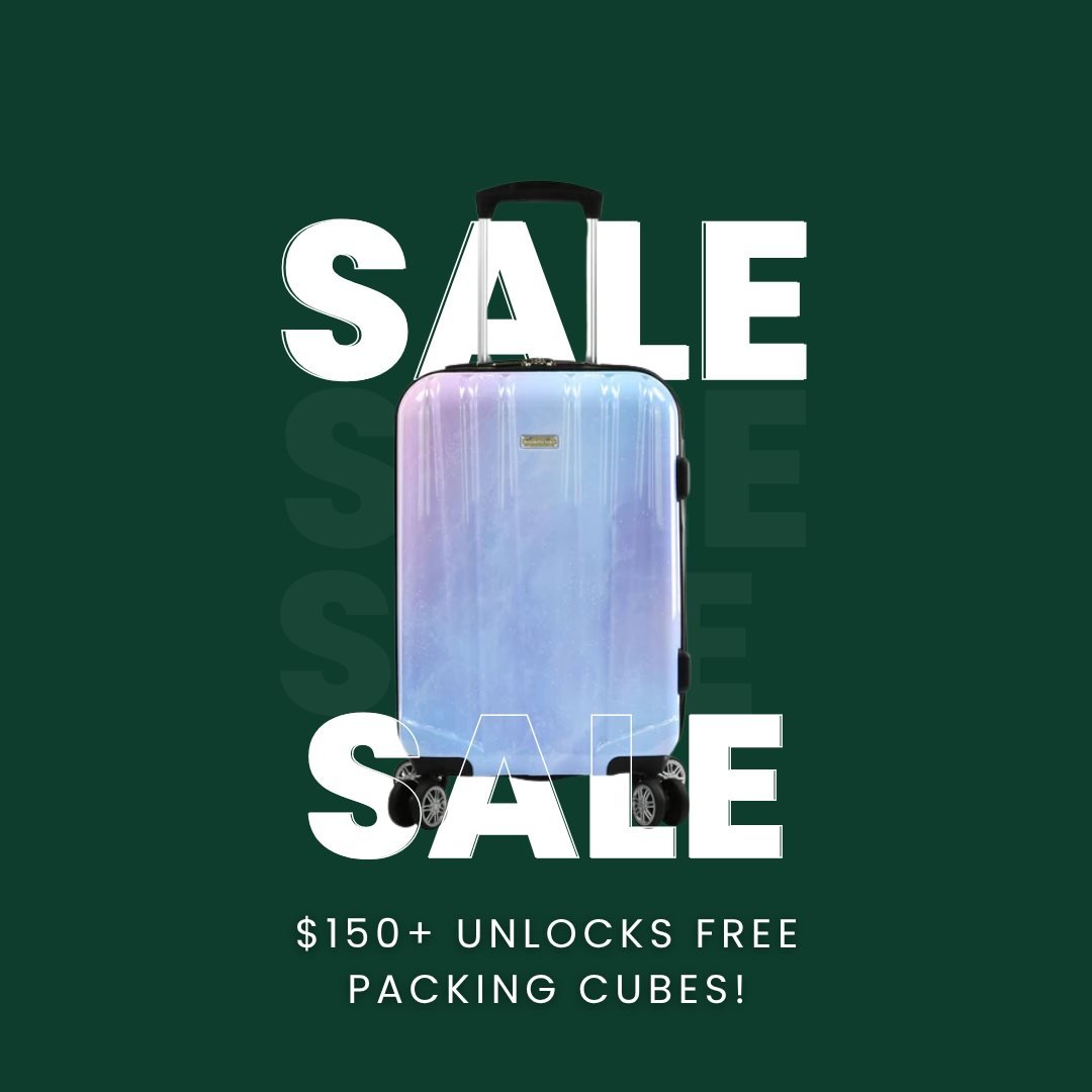 Traveler's Choice sale ad with free packing cubes offer